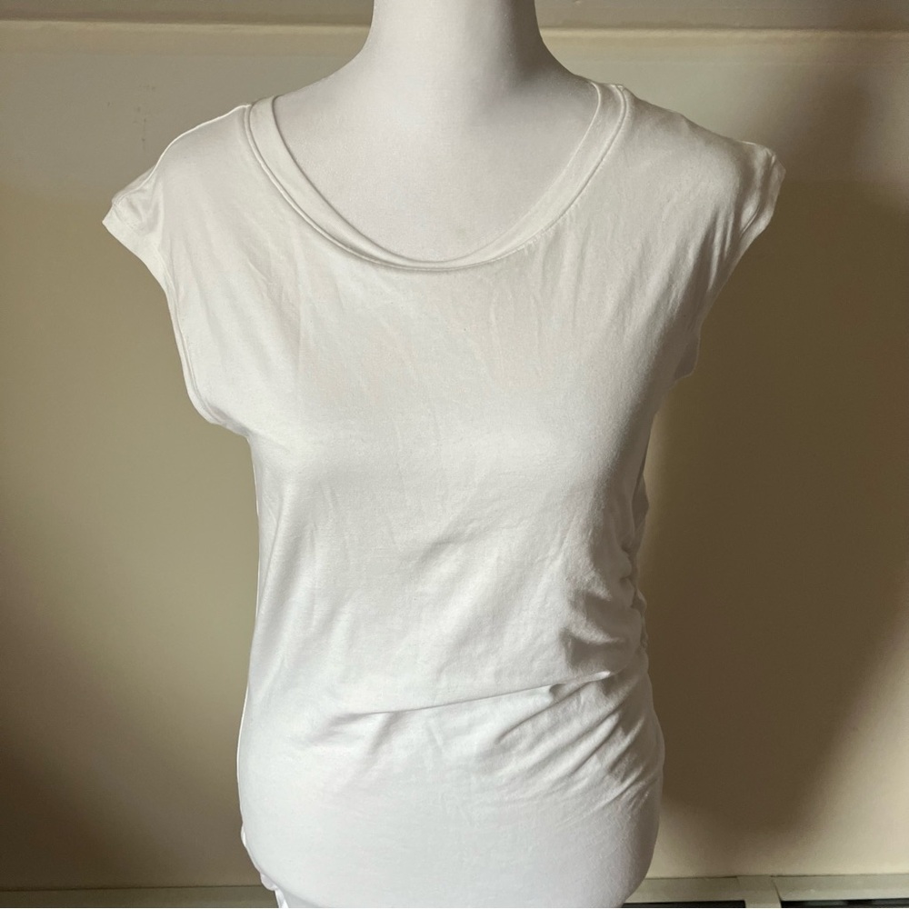 Athleta Short Sleeve Carefree White Tee Cotton Dress size Small - Picture 3 of 7